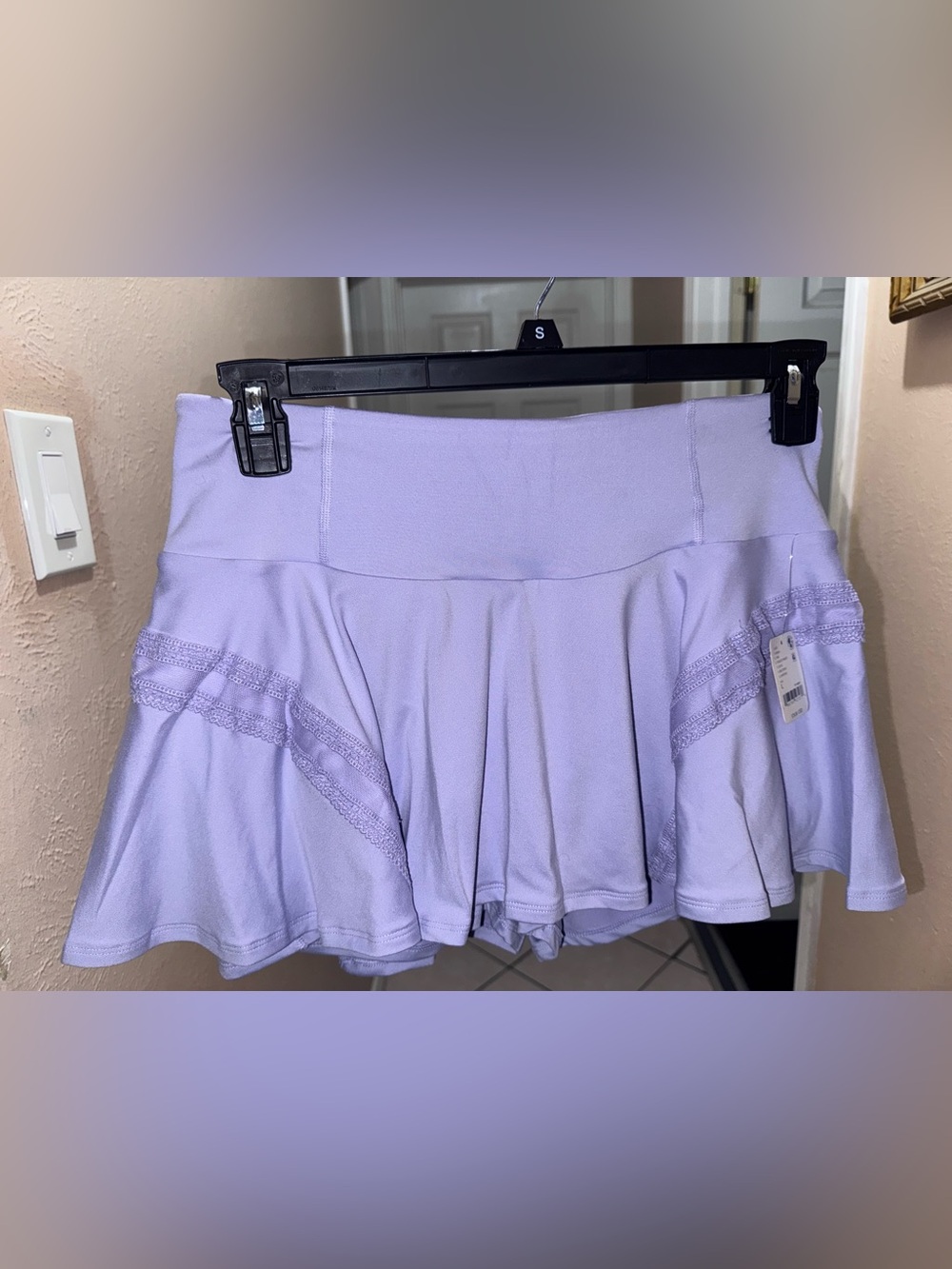 FP Movement by Free People Lilac Circle Skort with Lace Panels